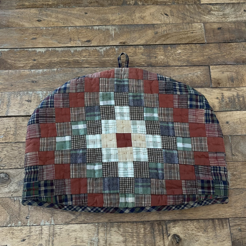 Hand Quilted Patchwork Tea Cozy for Teapot Made in India 13” x 10”